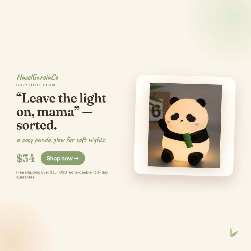 Little Panda Cozy Night Light — Soft Squishy Silicone