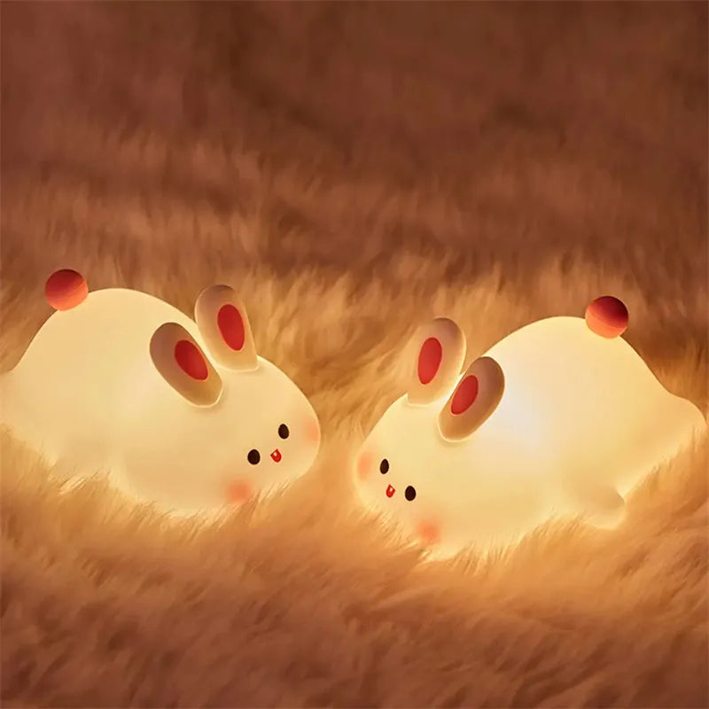 Little Bunny Cozy Night Light — Soft Squishy Silicone