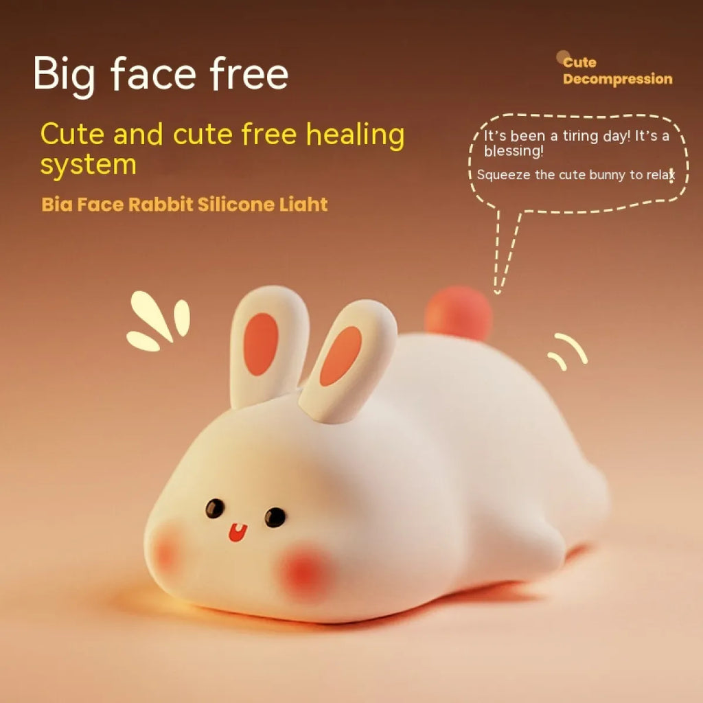 Little Bunny Cozy Night Light — Soft Squishy Silicone